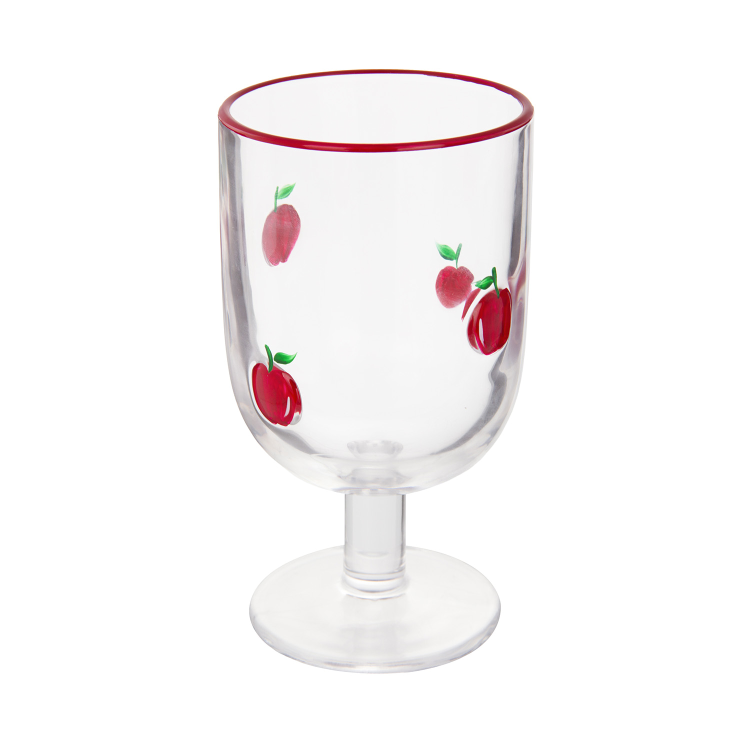 Calice vino vetro 400 ml decoro mela