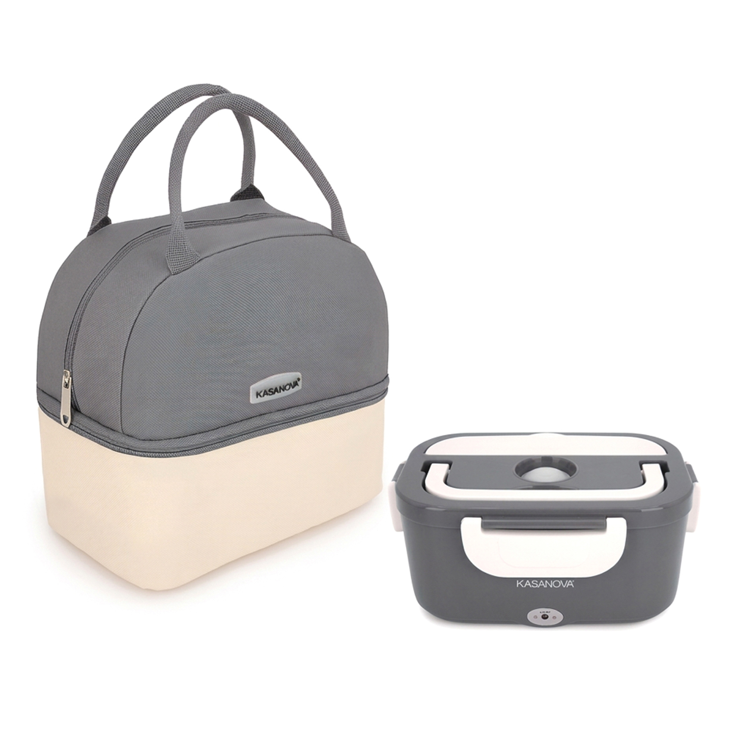 Set scaldavivande elettrico e borsa termica grigio