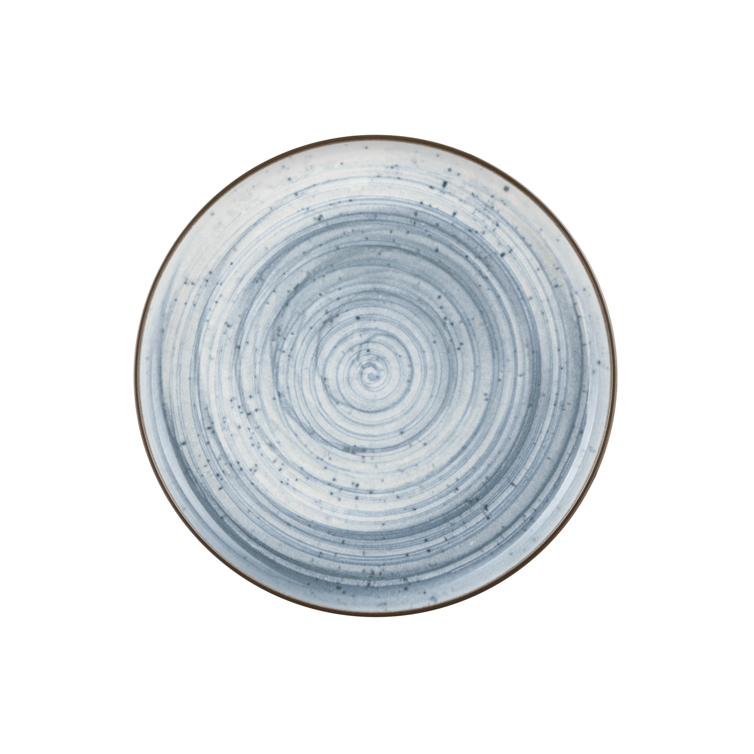 Piatto frutta in ceramica 20 cm azzurro Swirl