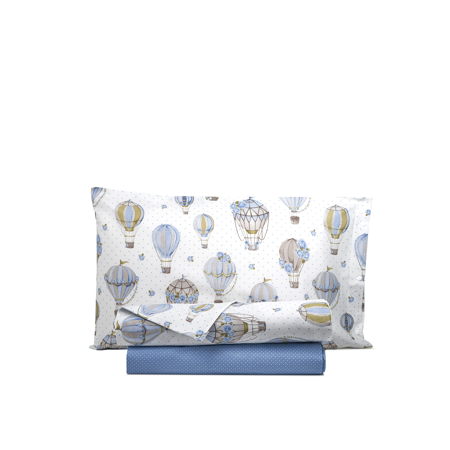 Completo letto singolo mongolfiere azzurro SmartDecoHome