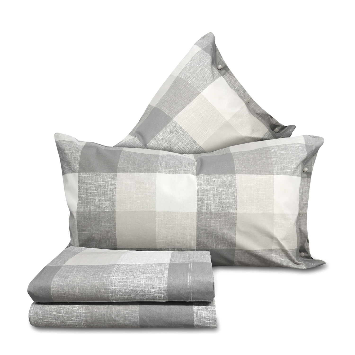 Completo letto matrimoniale quadri grigio