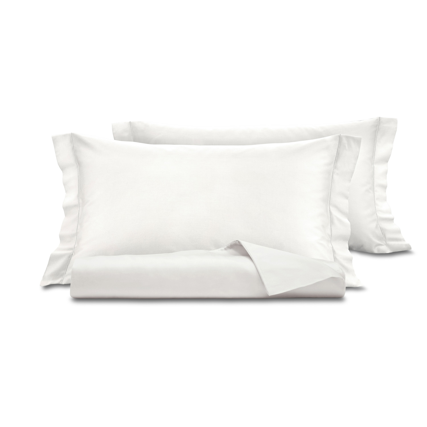Parure copripiumino matrimoniale raso bianco SmartDecoHome
