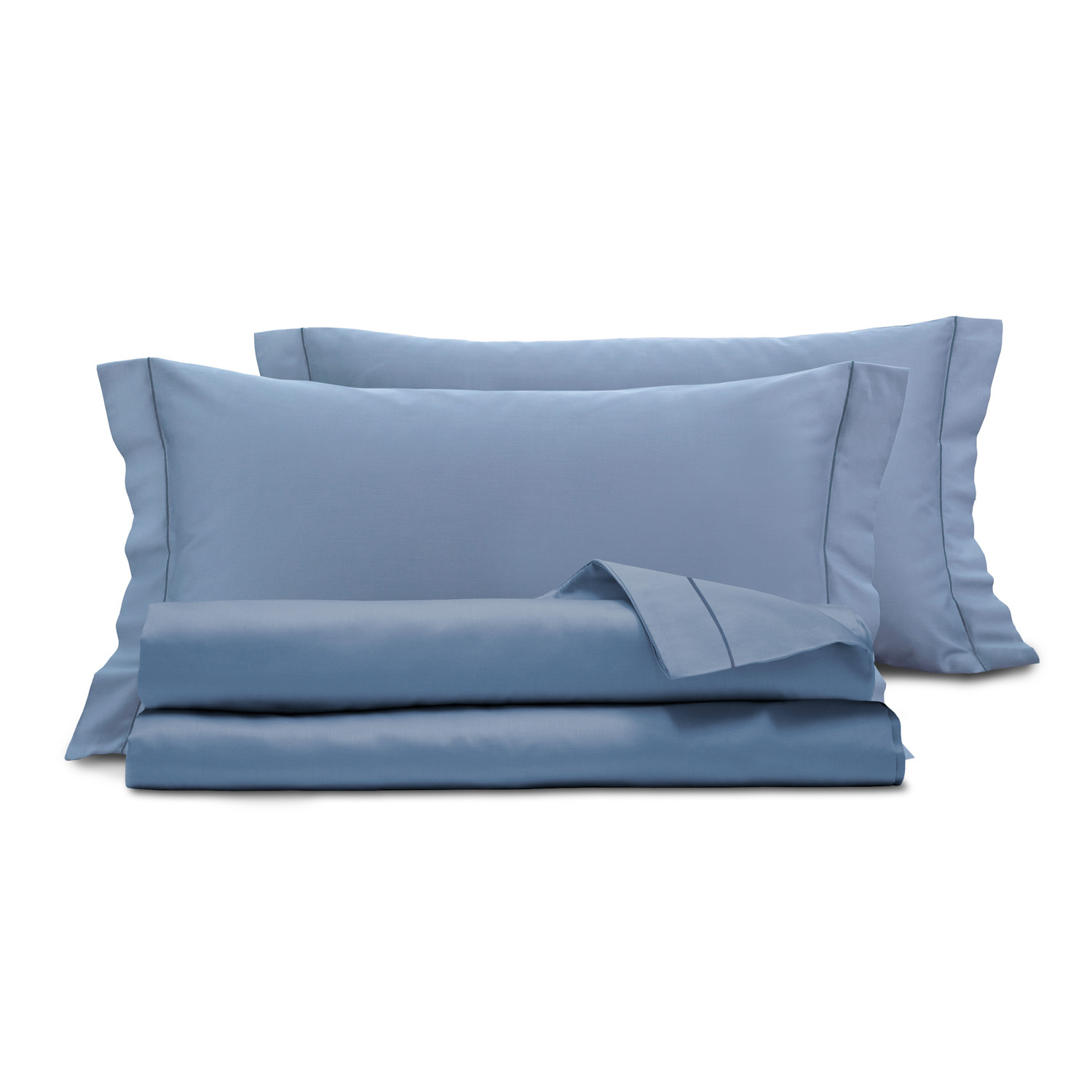 Completo letto matrimoniale raso blu SmartDecoHome