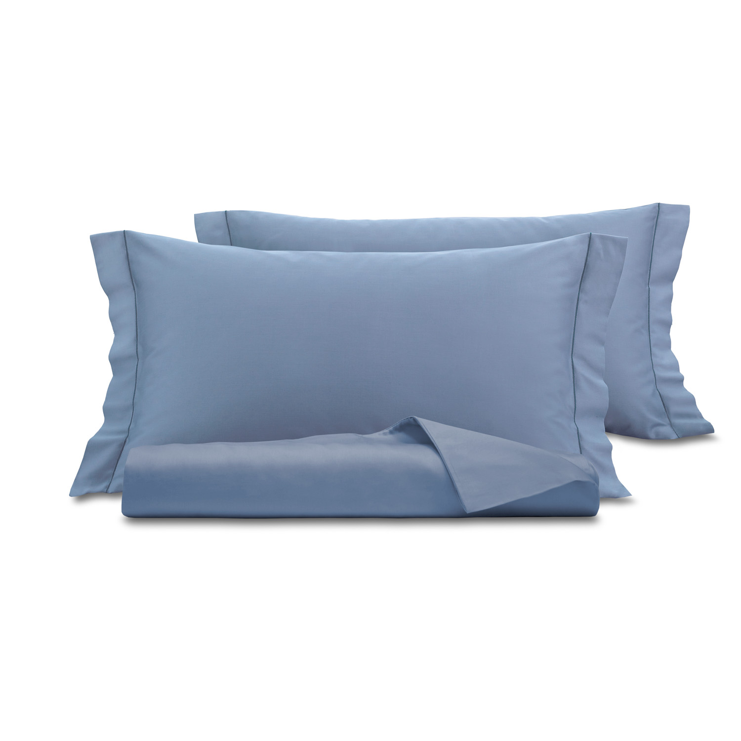 Parure copripiumino matrimoniale raso blu SmartDecoHome