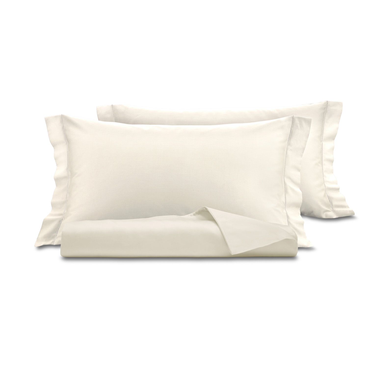 Parure copripiumino matrimoniale raso panna SmartDecoHome