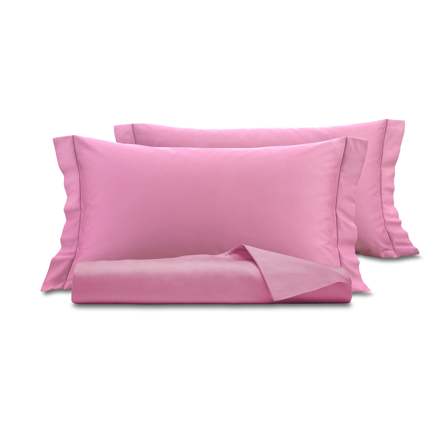 Parure copripiumino matrimoniale raso rosa malva SmartDecoHome