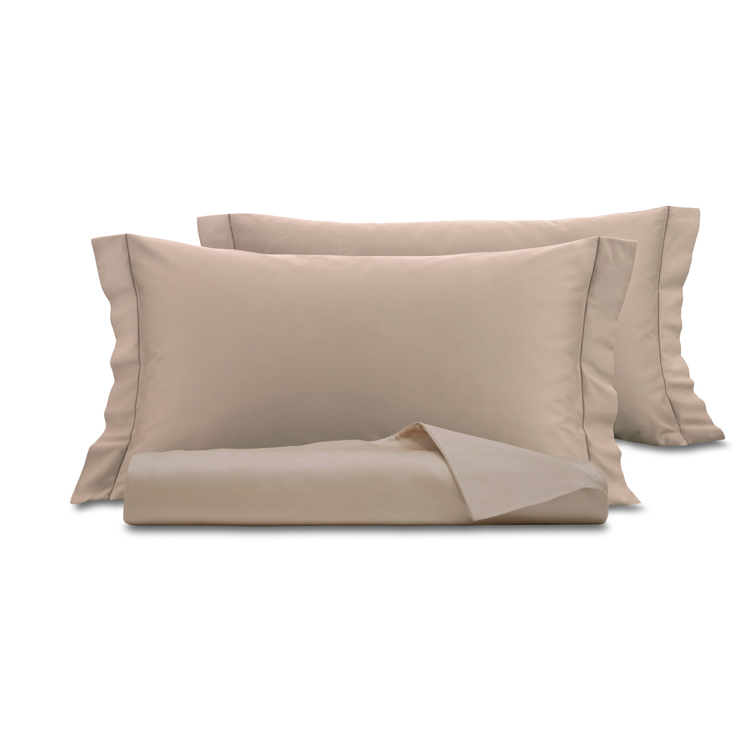 Parure copripiumino matrimoniale raso tortora SmartDecoHome