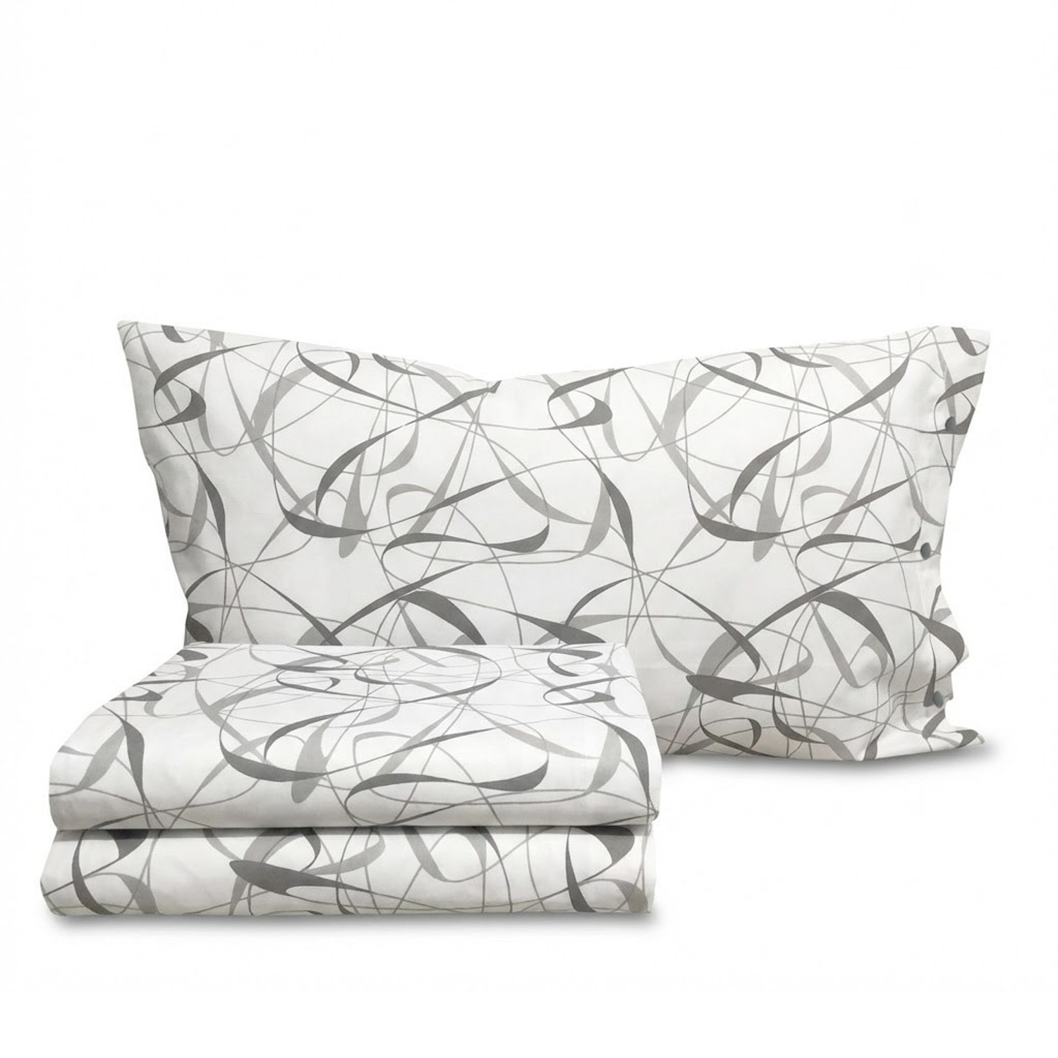 Completo letto una piazza e mezza Spirali grigio SmartDecoHome