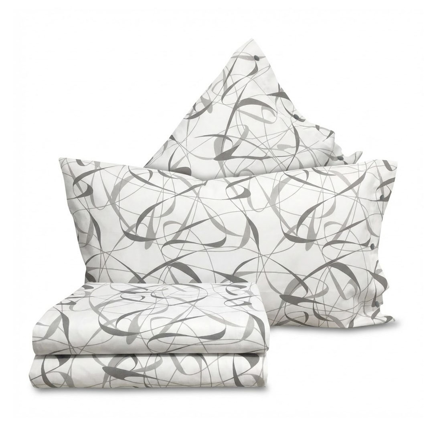 Completo letto matrimoniale Spirali grigio SmartDecoHome