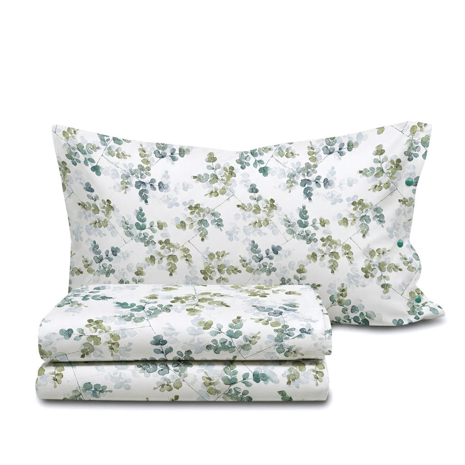 Completo letto singolo Corolla verde SmartDecoHome