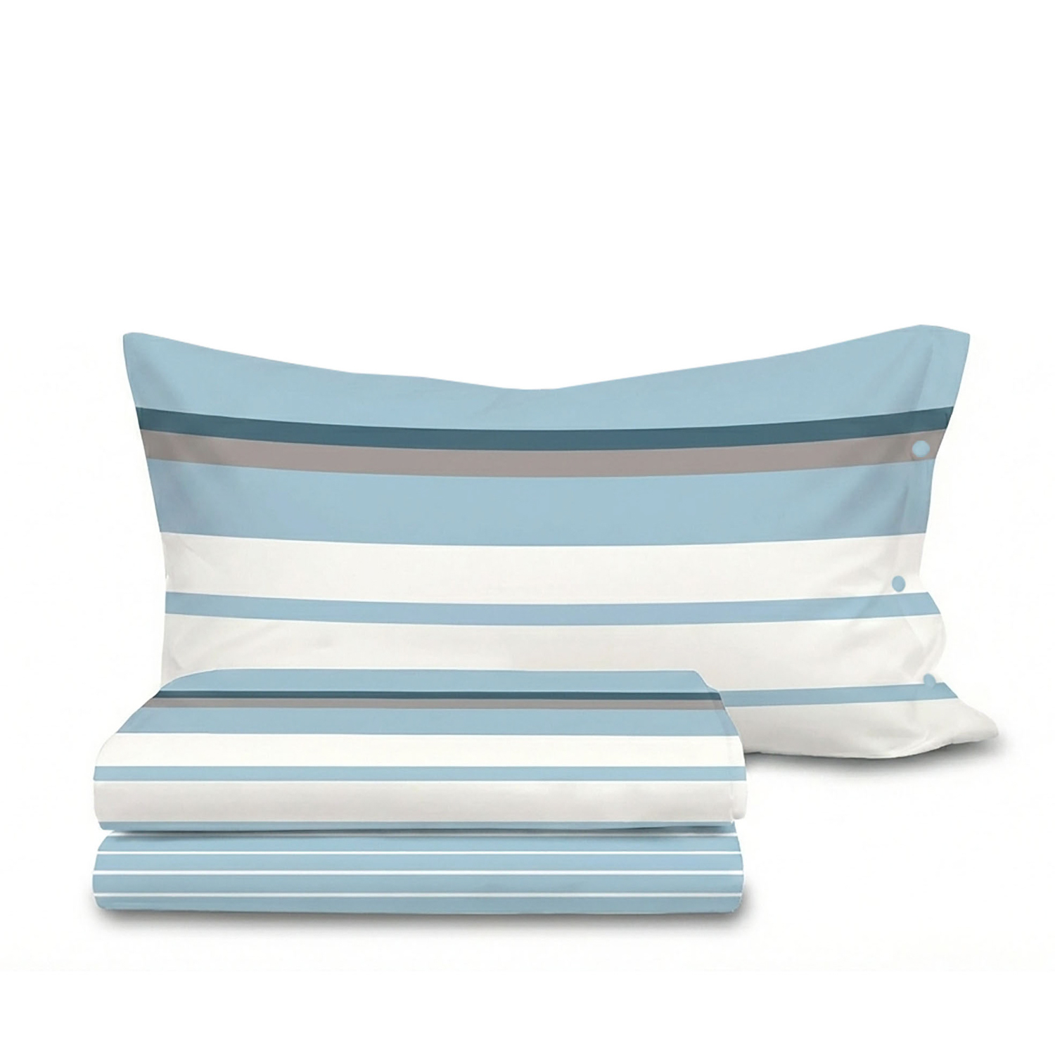 Completo letto una piazza e mezza Santorini azzurro SmartDecoHome