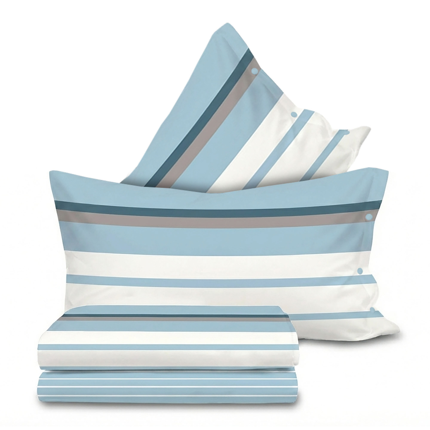 Completo letto matrimoniale Santorini azzurro SmartDecoHome