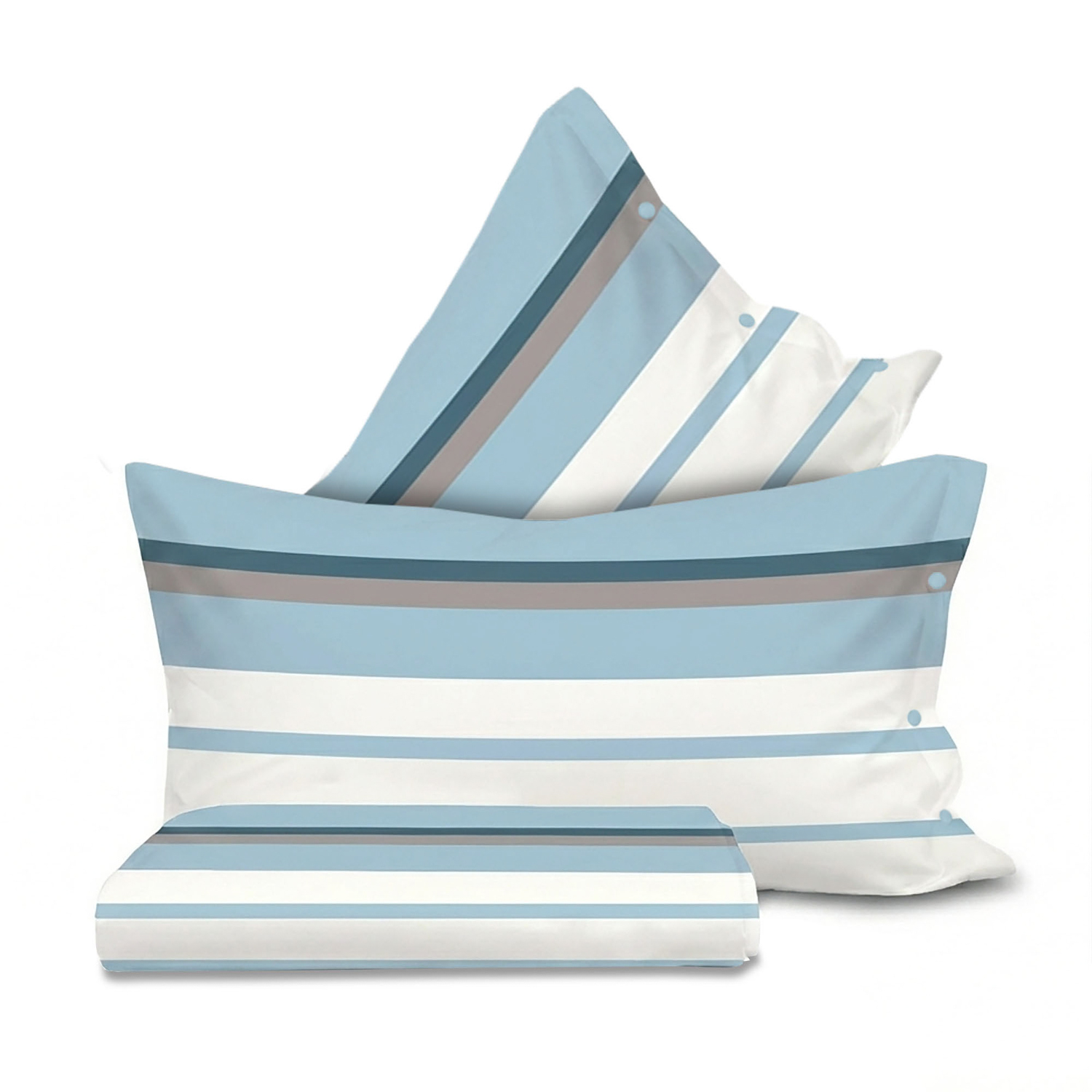 Parure copripiumino matrimoniale Santorini azzurro SmartDecoHome