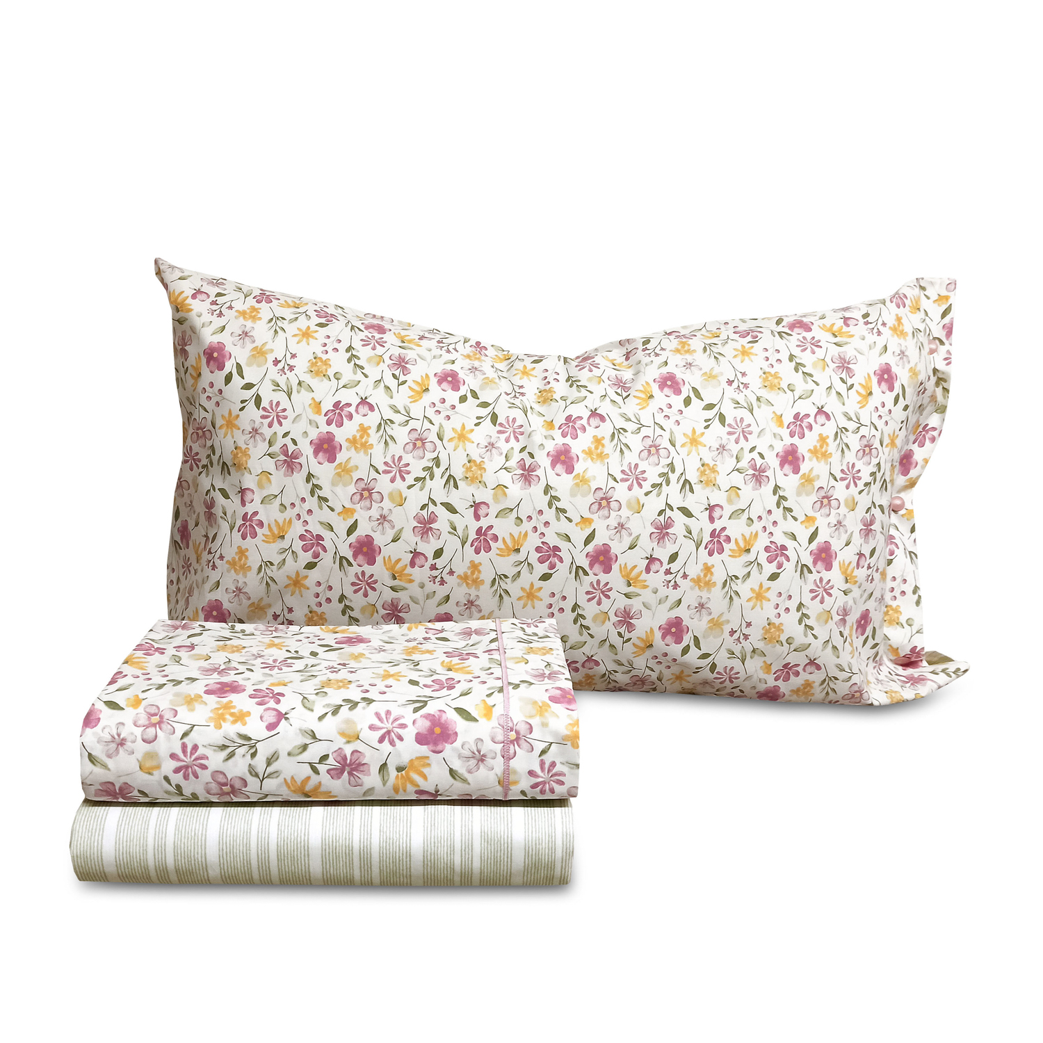 Completo letto una piazza e mezza Spring rosa SmartDecoHome