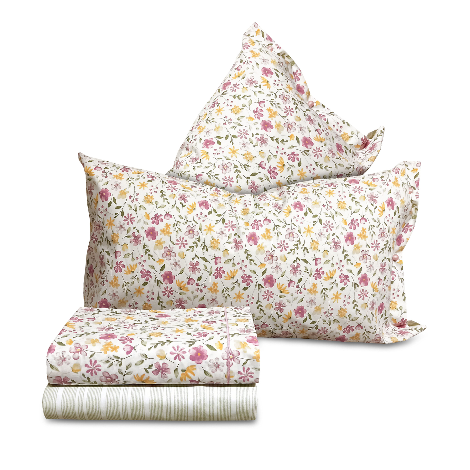 Completo letto matrimoniale Spring rosa SmartDecoHome