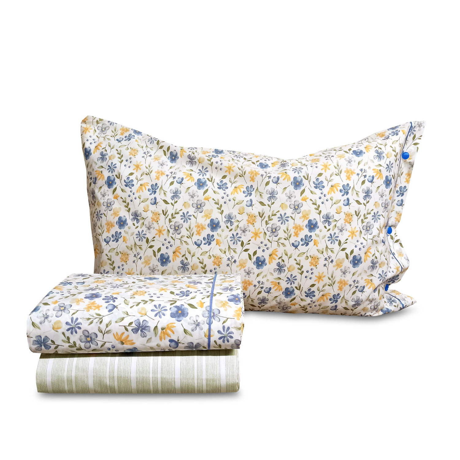 Completo letto singolo Spring azzurro SmartDecoHome
