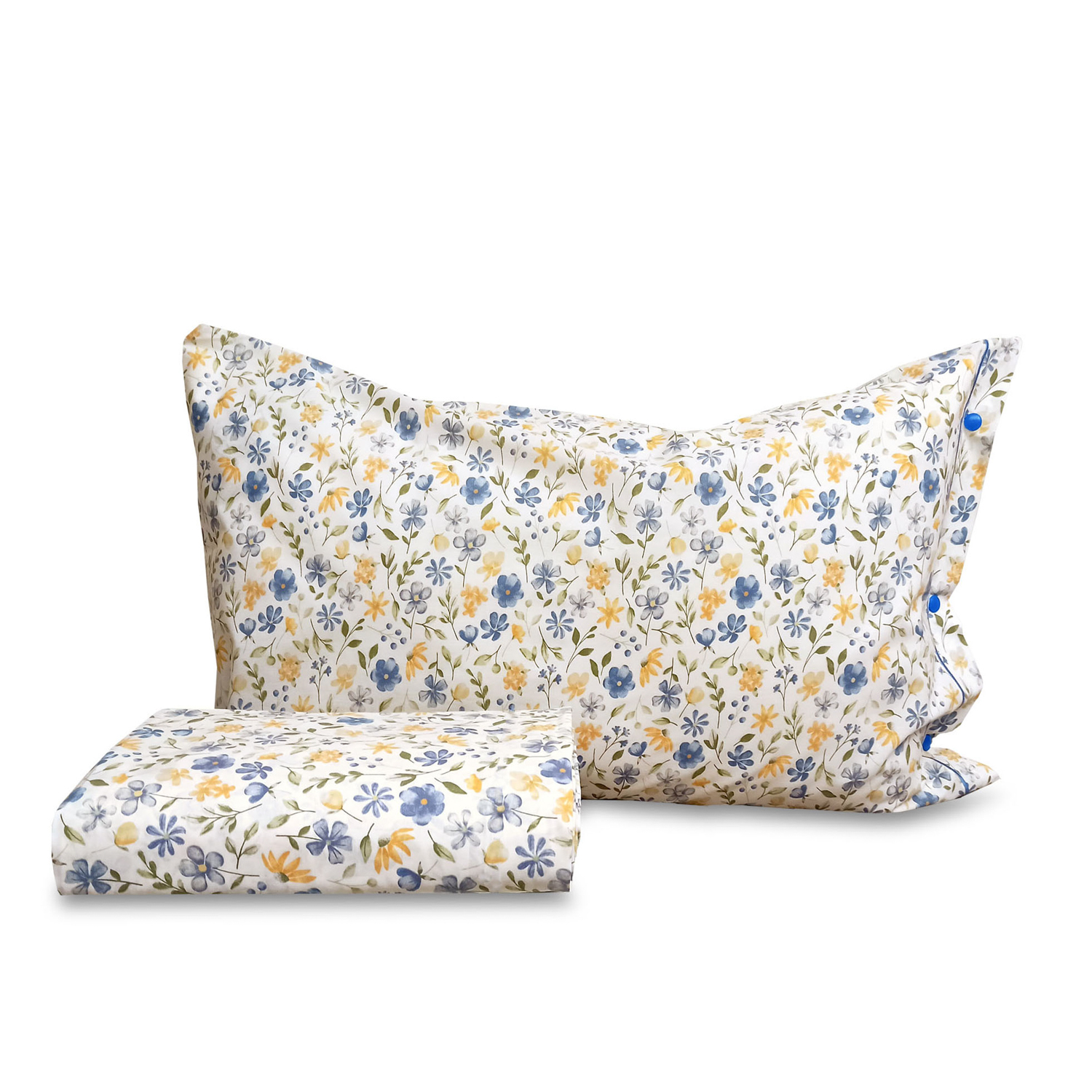 Parure copripiumino una piazza e mezza Spring azzurro SmartDecoHome