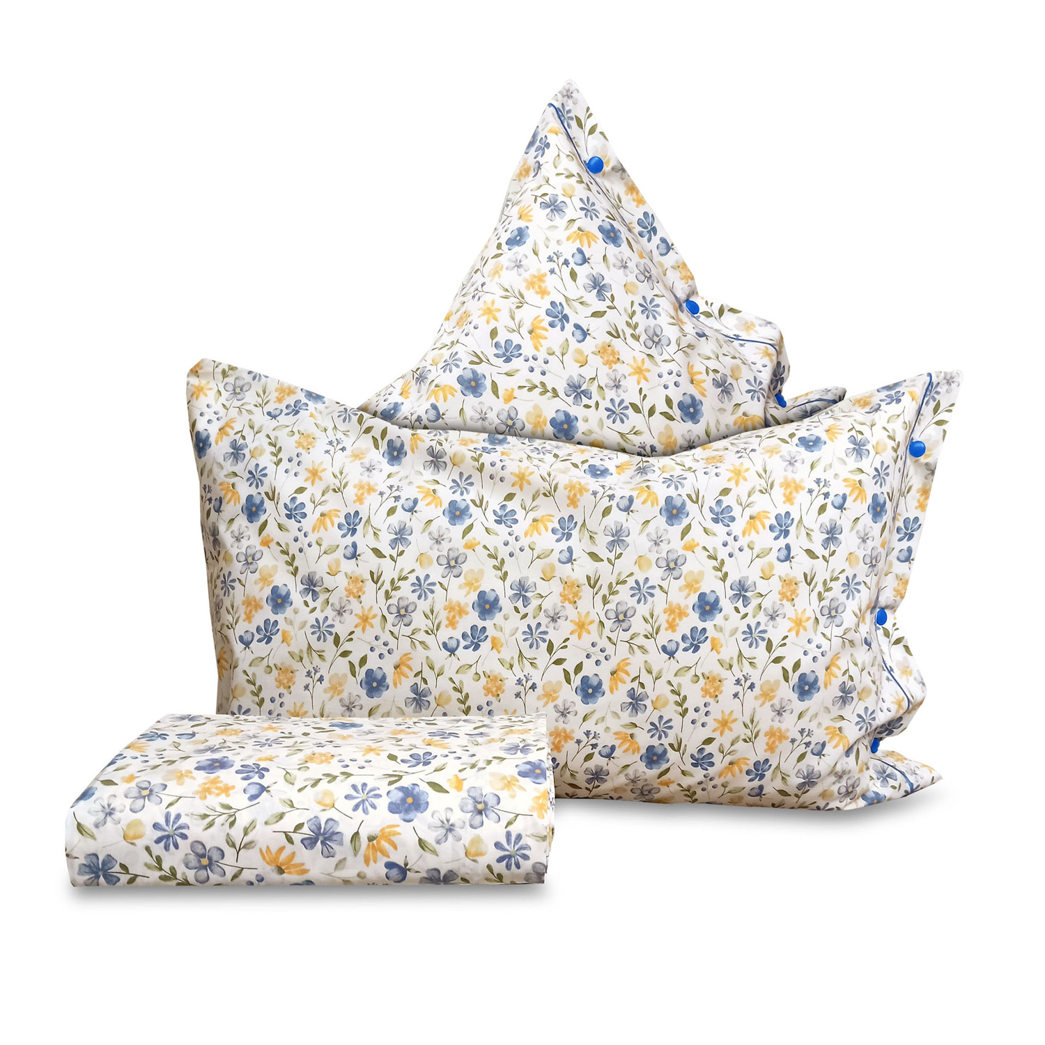 Parure copripiumino matrimoniale Spring azzurro SmartDecoHome