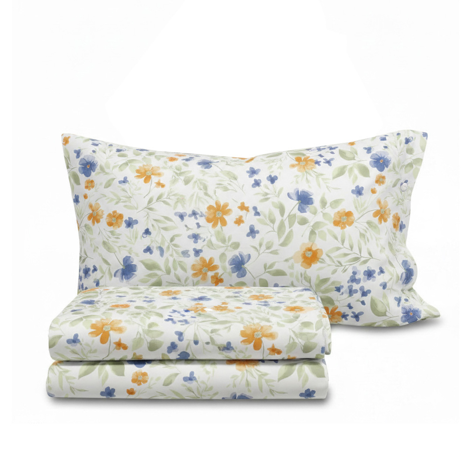Completo letto una piazza e mezza Giada azzurro SmartDecoHome