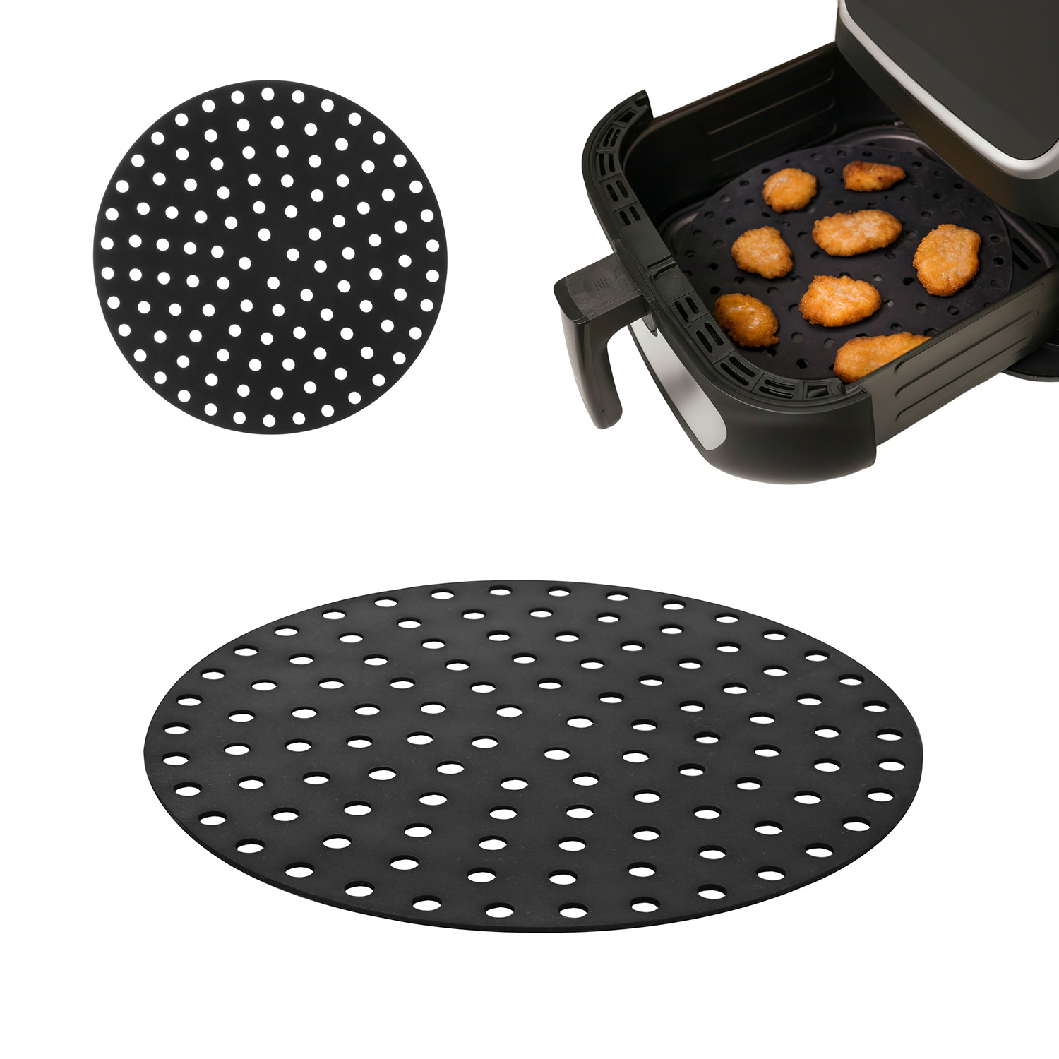 Tappeto in silicone forato tondo 21 cm