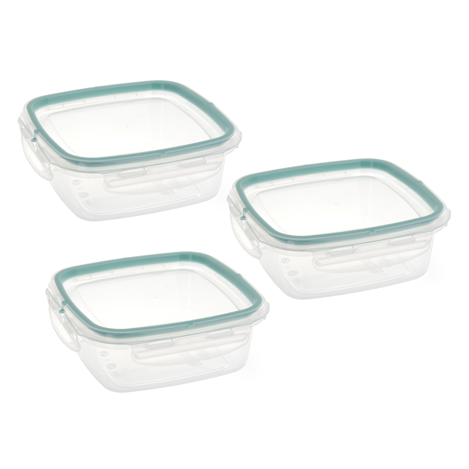 Set 3 contenitori quadrati 0,5 L Snipslock Snips