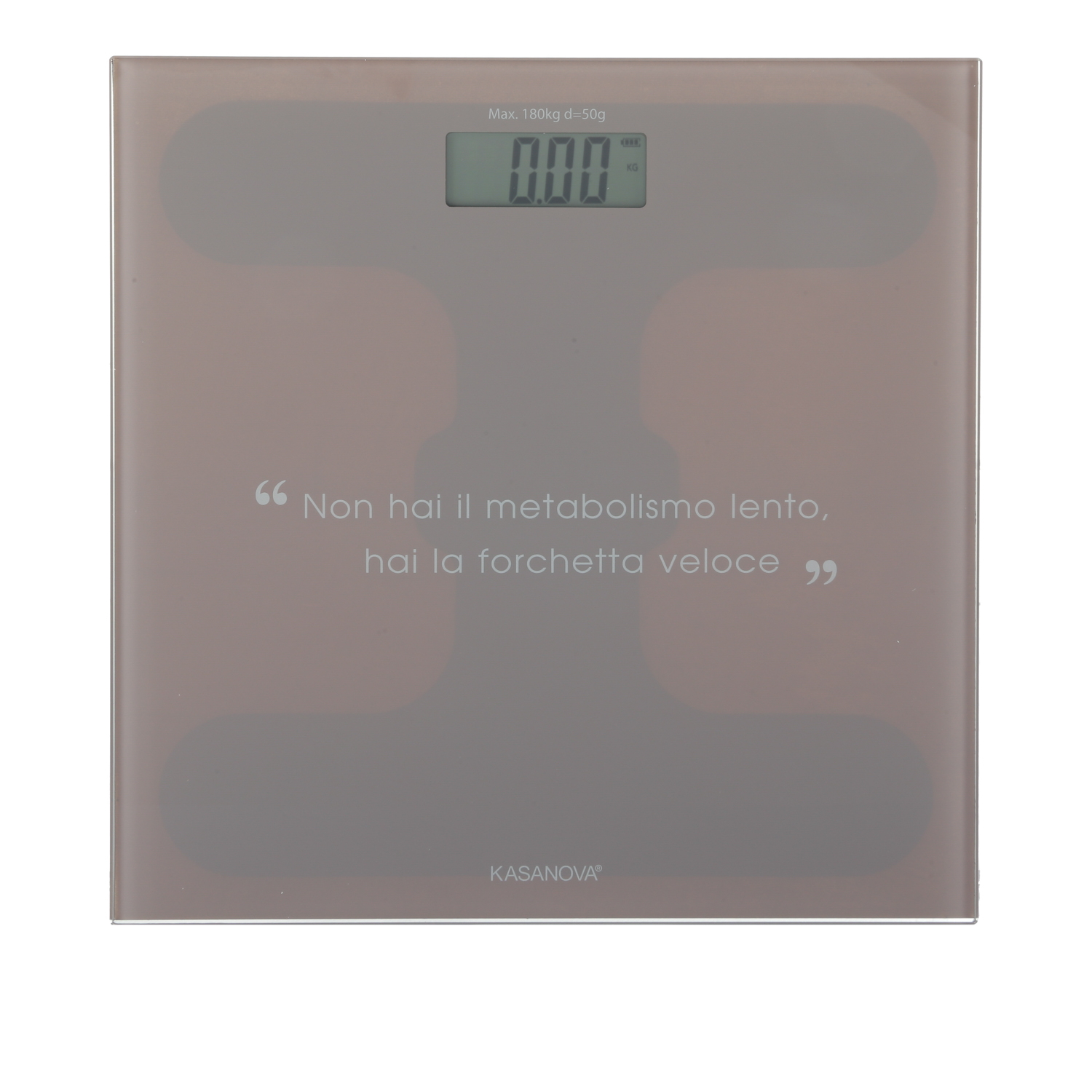 Bilancia pesapersone digitale tortora con scritta