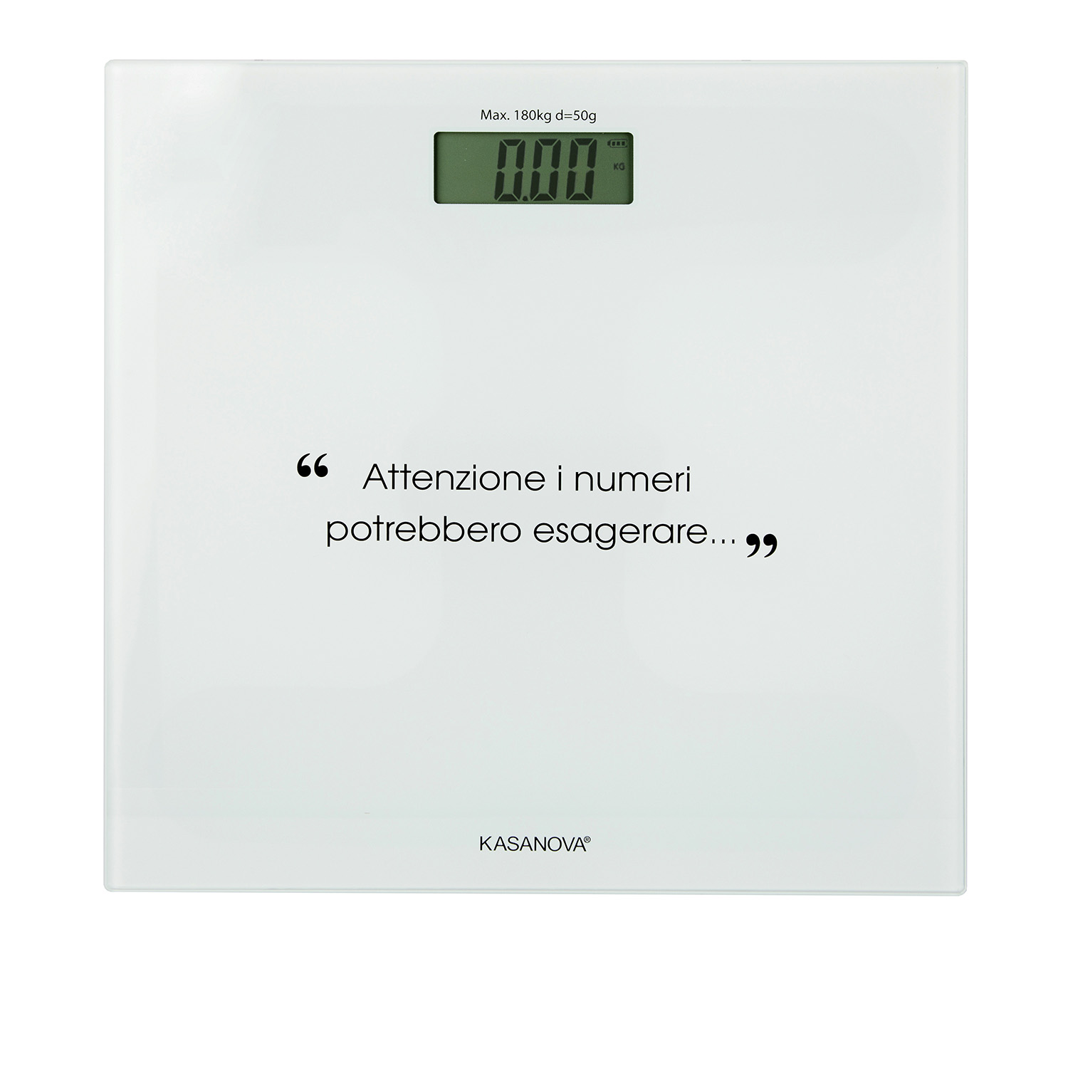 Bilancia pesapersone scritta vetro bianco 180 kg