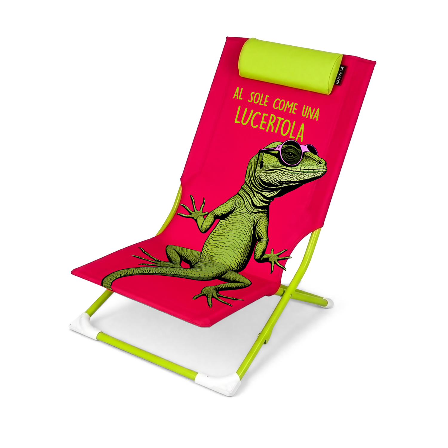 Spiaggina sedia pieghevole Lucertola con poggiatesta