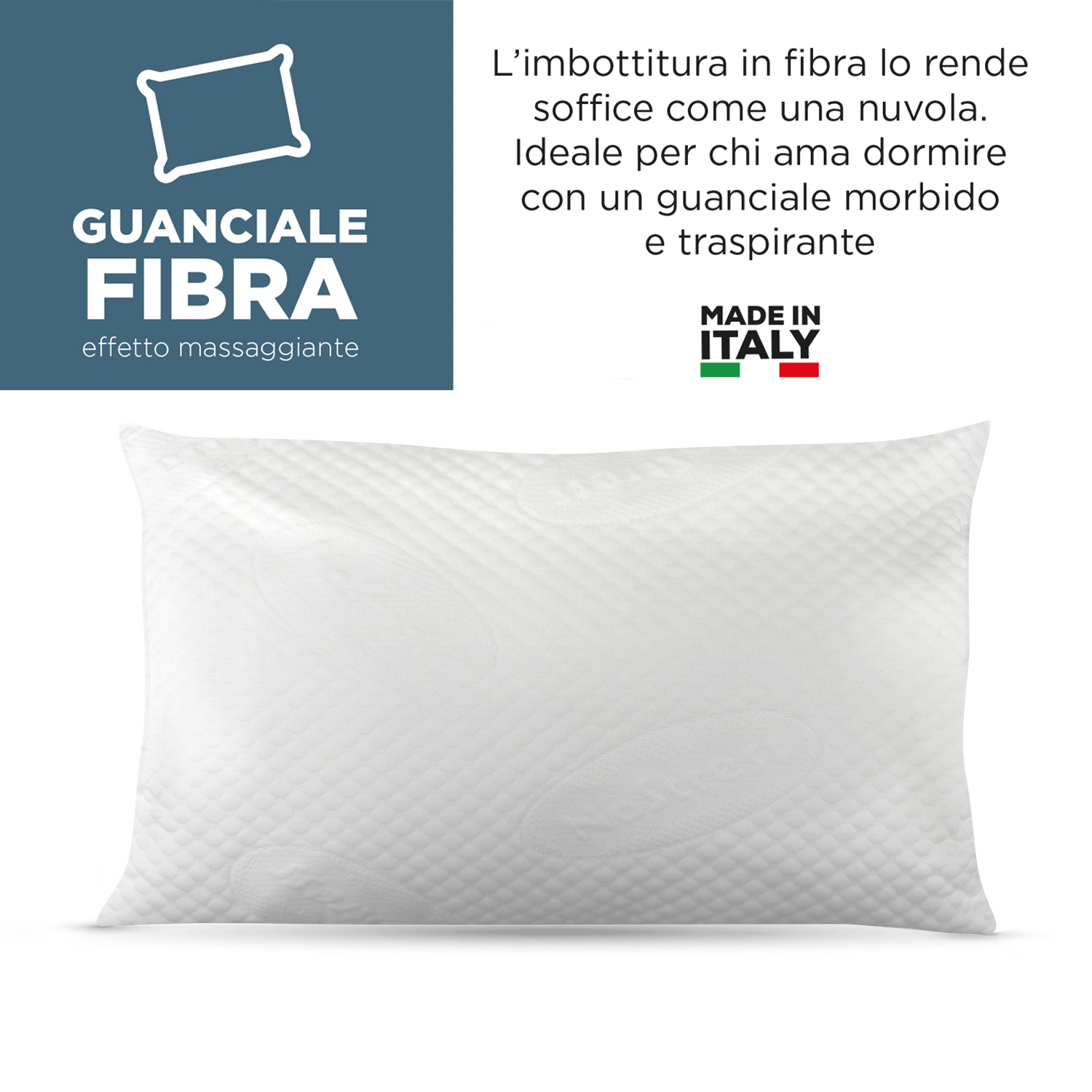 Cuscino guanciale effetto massaggiante No stress in morbida fibra