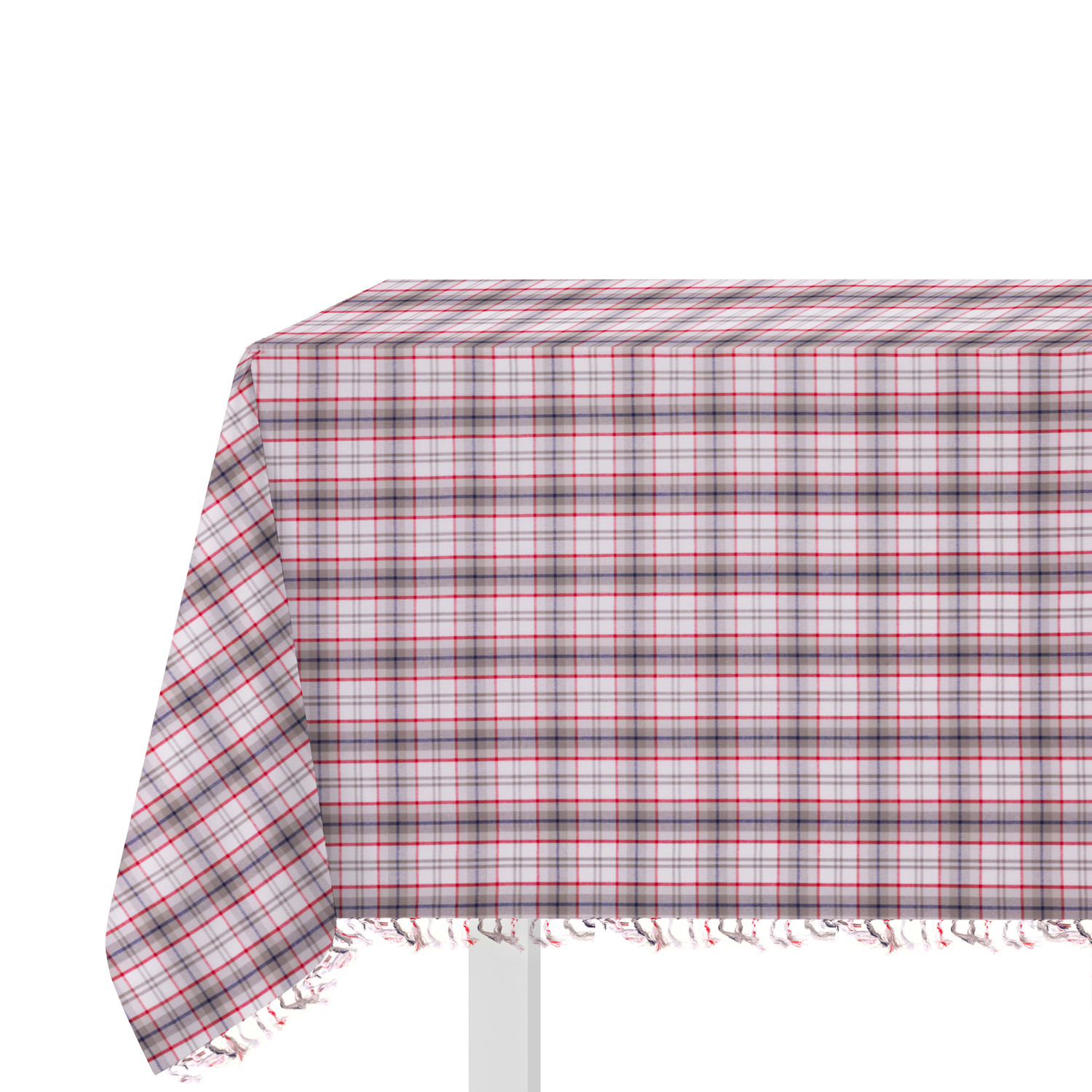 Tovaglia in cotone Tartan grigia