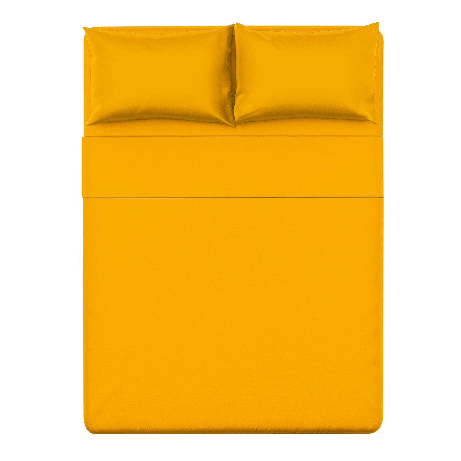 Completo letto matrimoniale tinta unita arancione