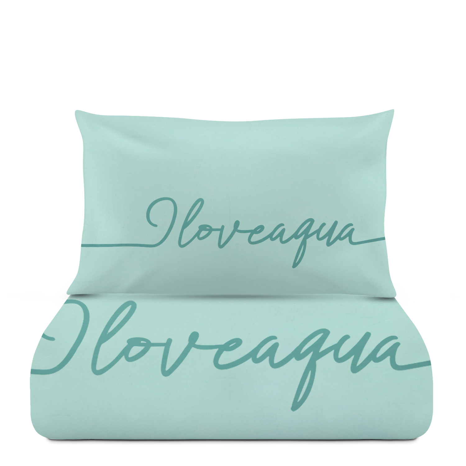 Parure Copripiumino Singolo I Love Aqua Quotes