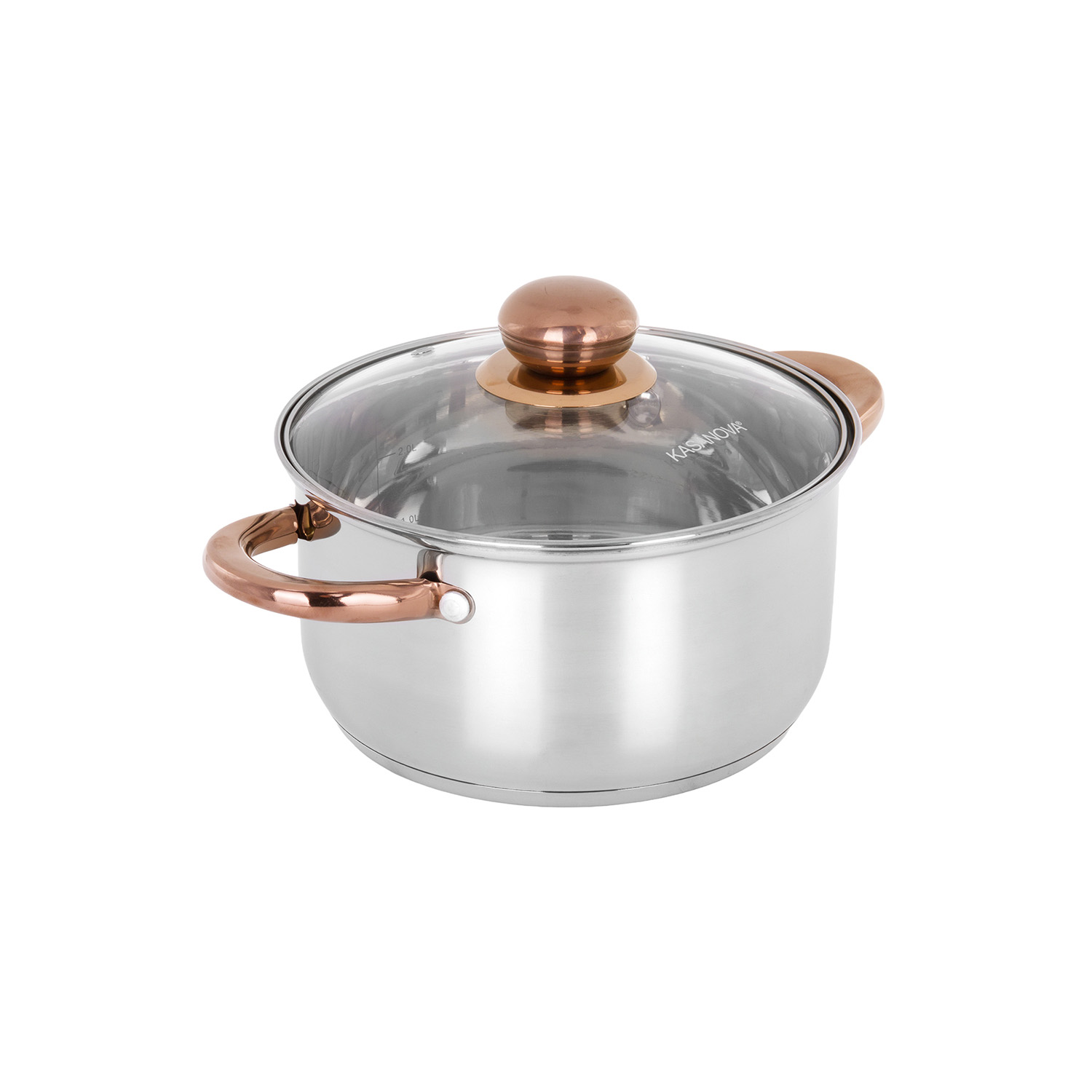 Pentola 20 cm acciaio inox Meravigliosa con coperchio