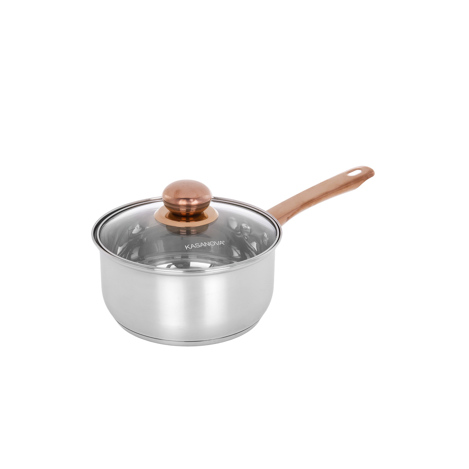 Casseruola 18 cm acciaio inox Meravigliosa con coperchio