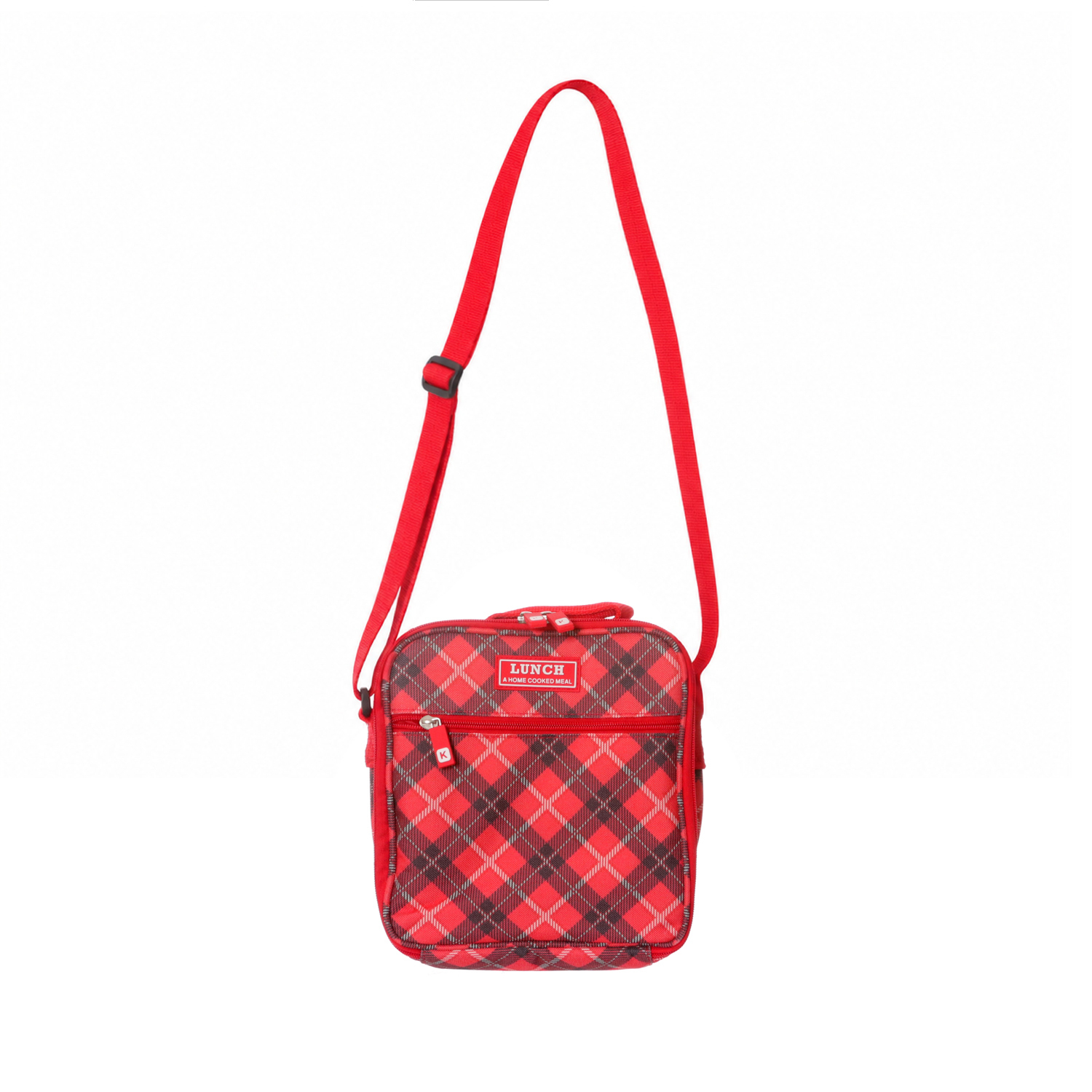 Borsa lunch box tartan con tracolla, da 5 litri
