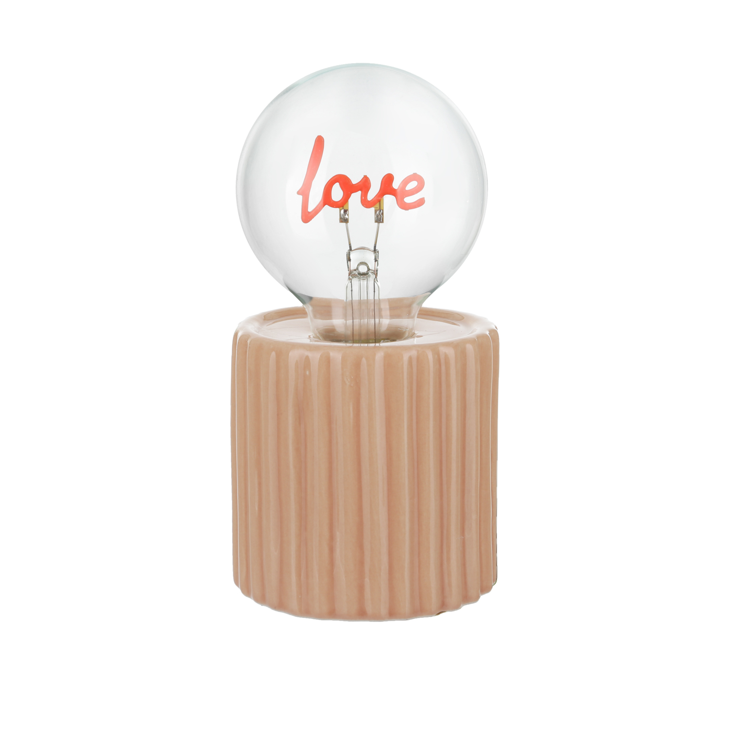 Lampadina decorativa natalizia Love led ricaricabile