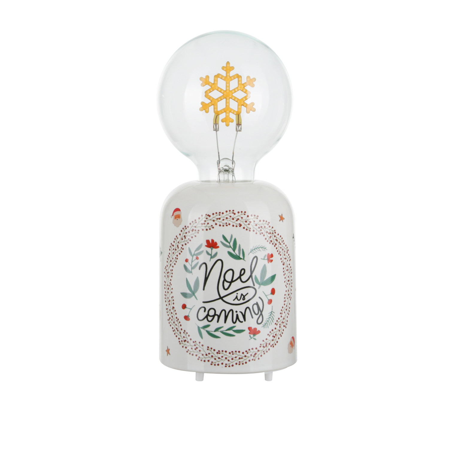 Lampadina decorativa natalizia Fiocco led ricaricabile