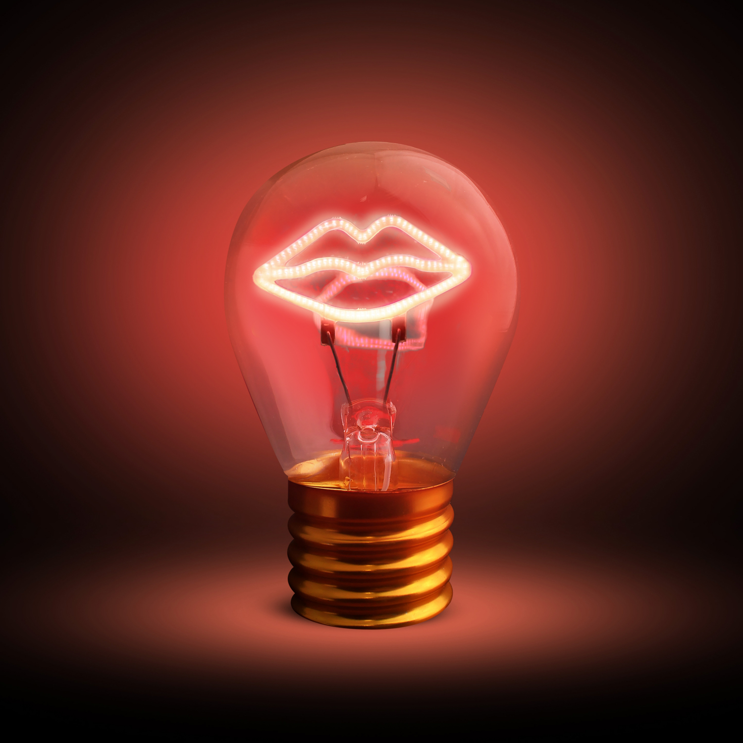 Lampadina labbra LED decorativa e ricaricabile