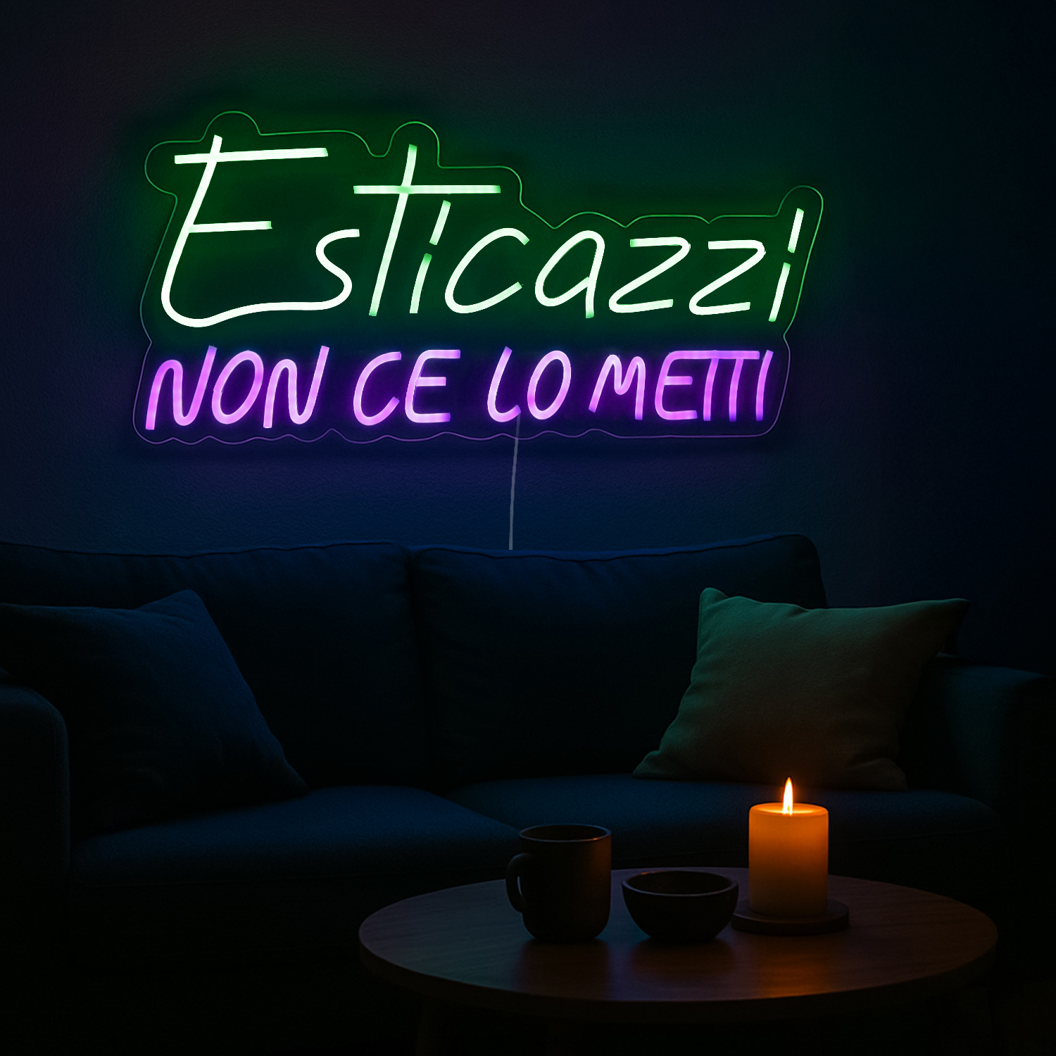 Insegna luminosa Esticazzi, da appendere