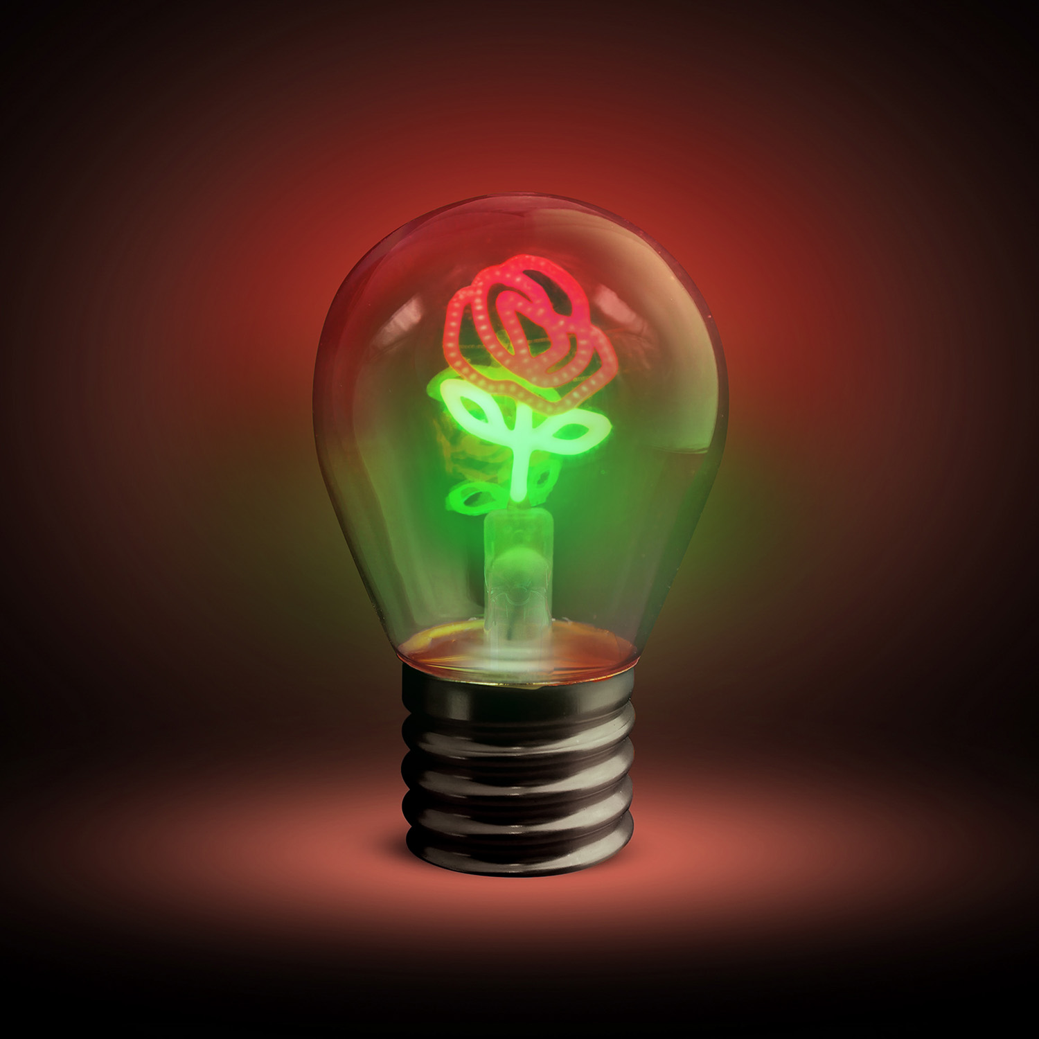 Lampadina decorativa Rosa LED ricaricabile