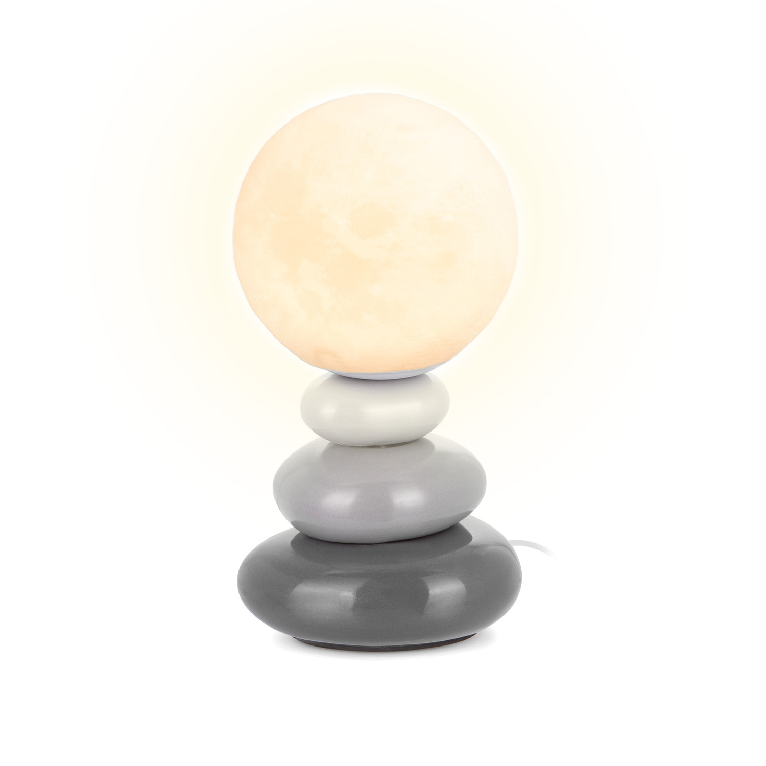 Lampada da tavola Luna ceramica con filo