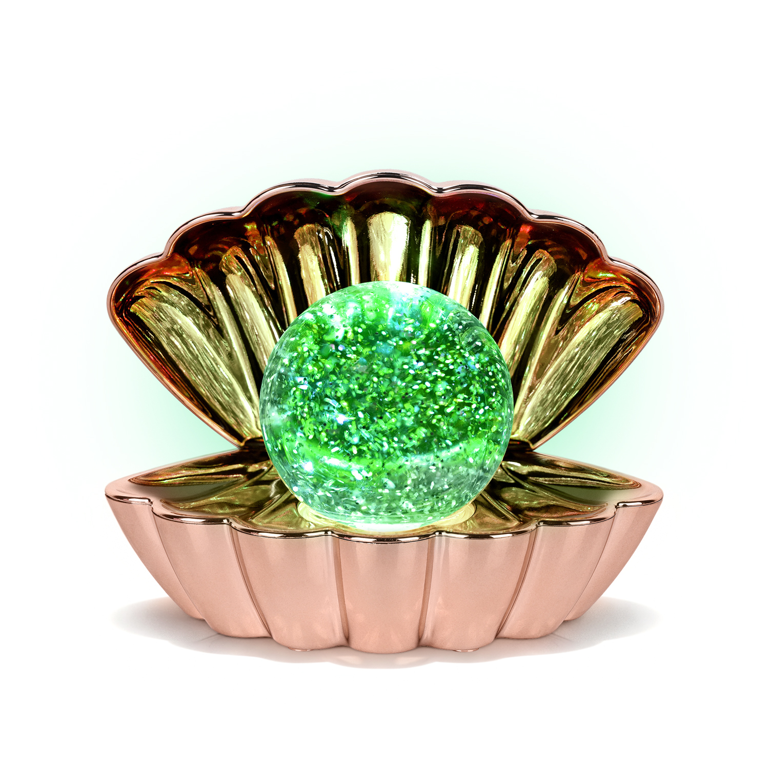 Lampada conchiglia led glitter gold rose