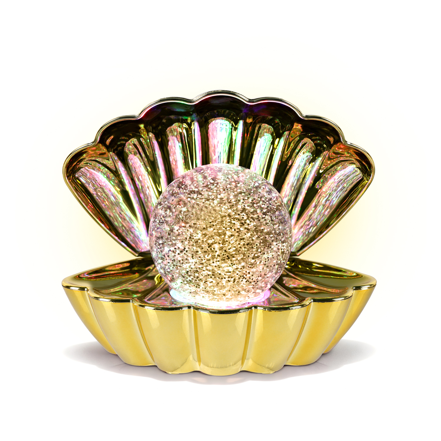 Lampada conchiglia led glitter gold
