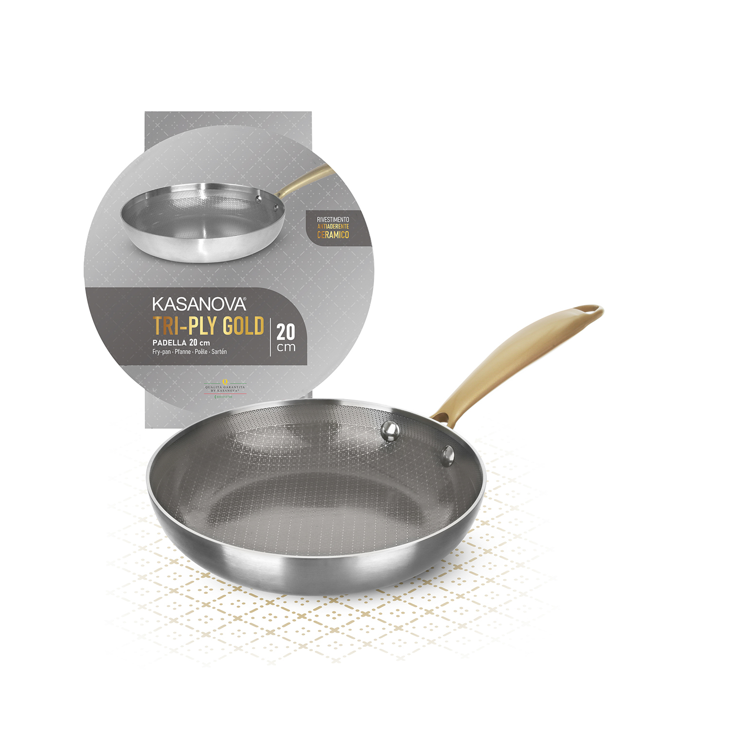 Padella 20 cm triplo strato Tri Ply - Gold