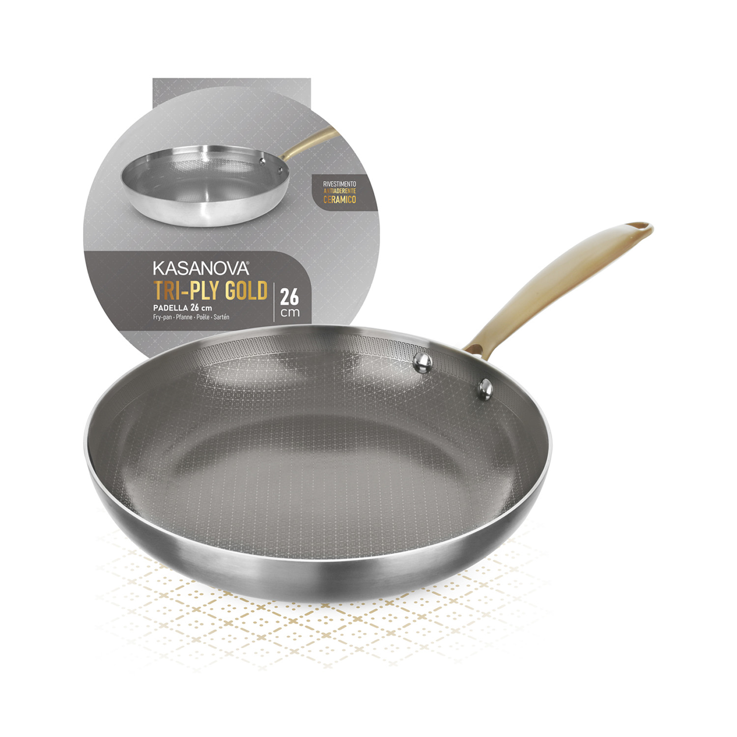 Padella 26 cm triplo strato Tri Ply - Gold