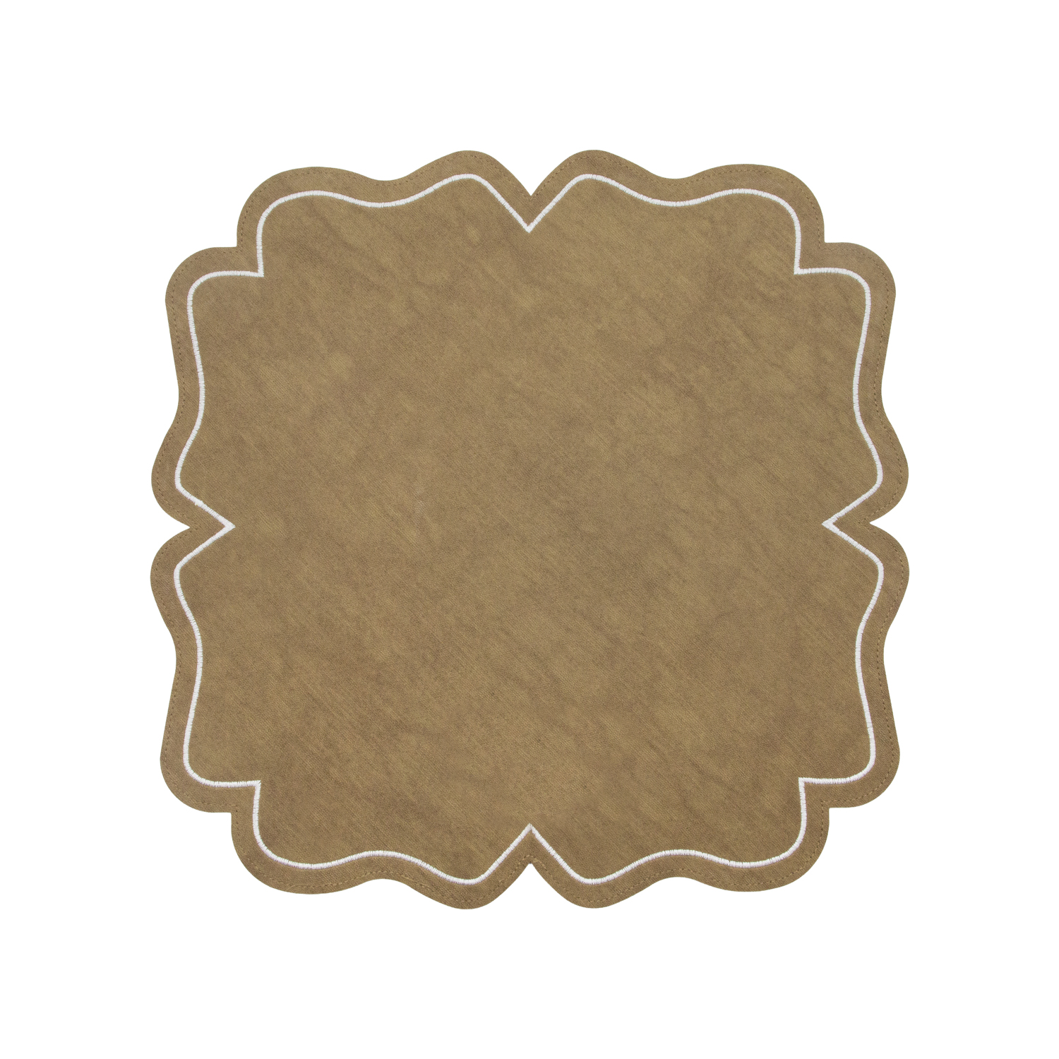 Base decorativa segnaposto in ecopelle 38x38 cm taupe