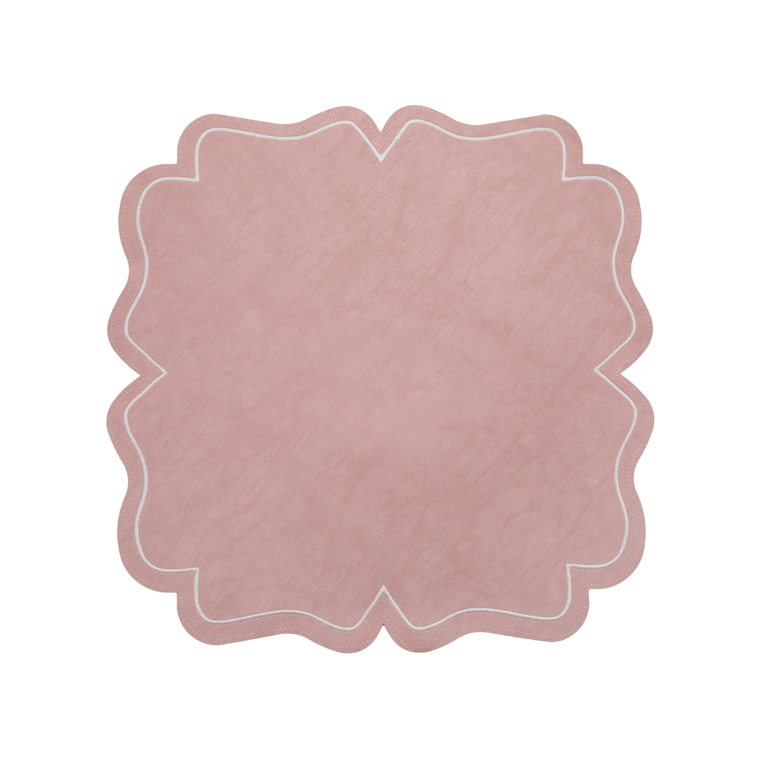 Base decorativa segnaposto in ecopelle 38x38 cm rosa