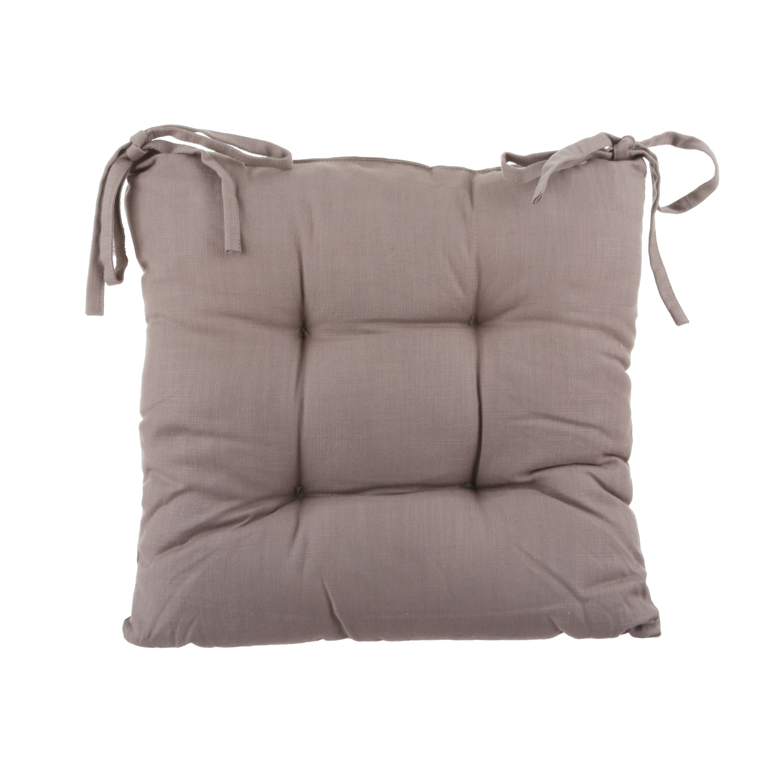 Cuscino sedia 38x38 cm cotone tortora Slub