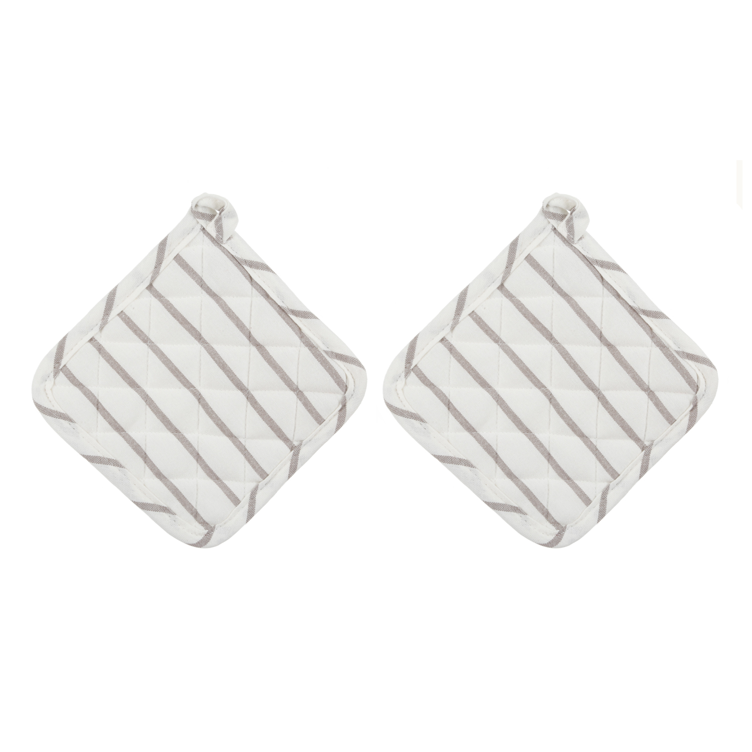 Set 2 presine 18x18 cm tinto filo righe scure