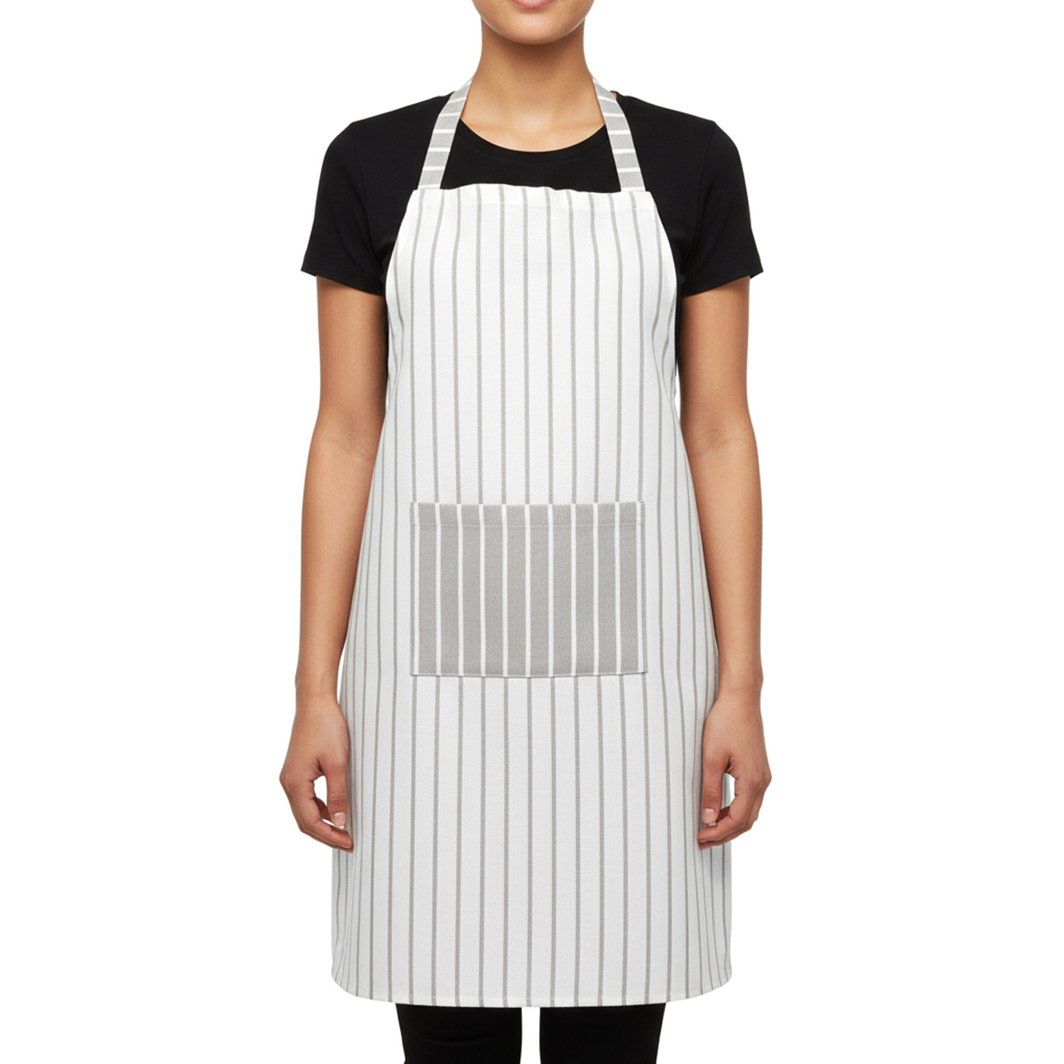 Grembiule da cucina cotone tinto filo righe scure